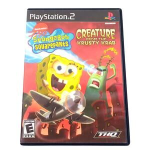 SpongeBob Creature from Krusty Krab PS2 Game Sony PlayStation 2 Tested Working